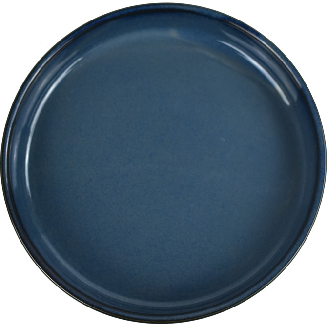 HorecaGold Porcelain Round Stacking Tray 650ML 22Oz Reactive Glaze Blue image