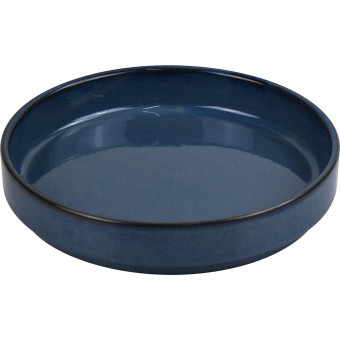 HorecaGold Porcelain Round Stacking Tray 650ML 22Oz Reactive Glaze Blue
