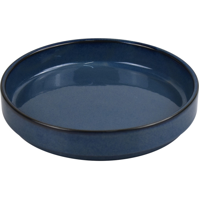 HorecaGold Porcelain Round Stacking Tray 650ML 22Oz Reactive Glaze Blue image
