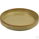 HorecaGold Porcelain Round Stacking Tray 800ML 28Oz Reactive Glaze Brown SERVEWARE image