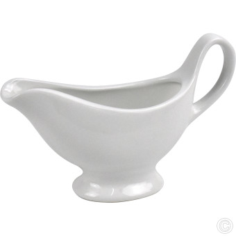HorecaGold Porcelain Sauce Boat 145ML 5Oz White