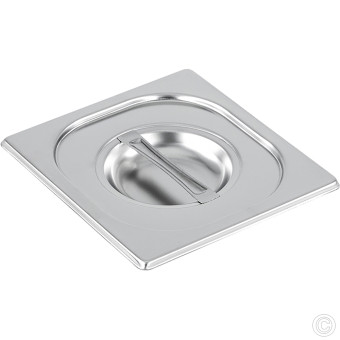 HorecaGold Stainless Steel Gastronorm Container Cover 1/6 162mm