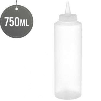 Sauce Bottle Clear 750ml (26oz)