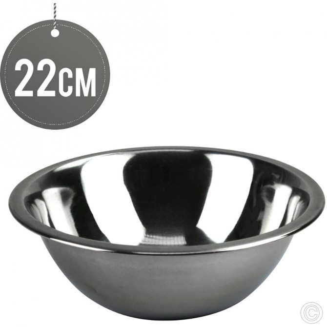 Stainless Steel Deep Mixing Bowl 22 cm image