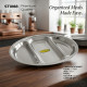 Stainless Steel Oval Plate 3 Compartment 50cm image