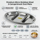 Stainless Steel Oval Plate 3 Compartment 50cm image
