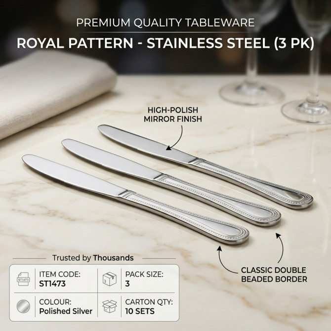 SS Table Knife (Royal) 3 Pk SS COOKWARE image