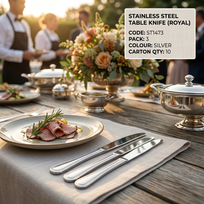 SS Table Knife (Royal) 3 Pk SS COOKWARE image