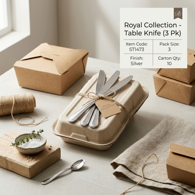 SS Table Knife (Royal) 3 Pk SS COOKWARE image