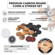 Carrom Board Coins And Striker