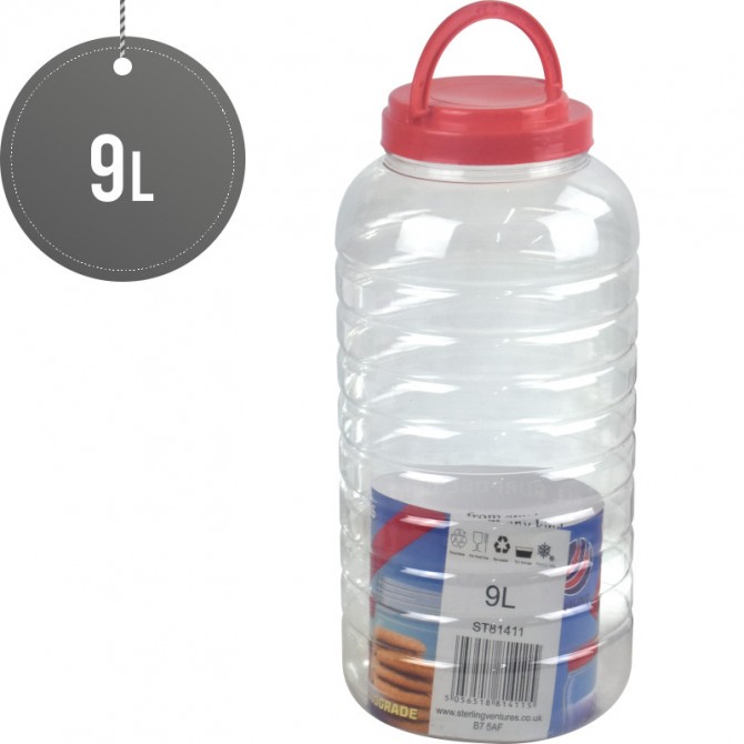 Plastic Food Storage Jar Cannister Container 9L image