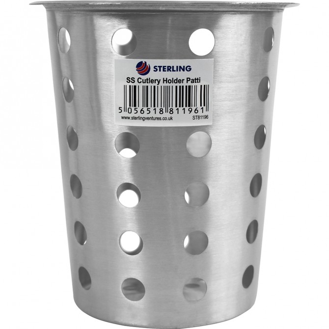 Stainless Steel Cutlery Holder Patti 11x13cm STORAGE & ORGANISATION, FOOD STORAGE image