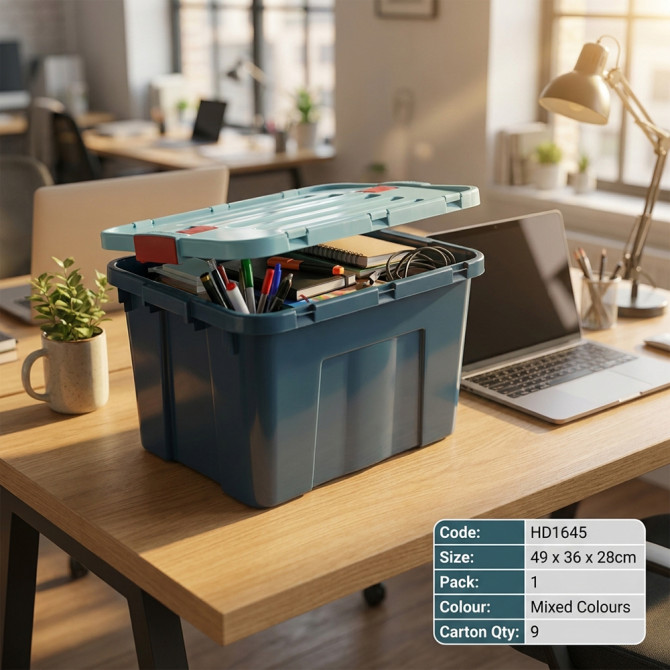 Hard Plastic Storage Tool Box 34L 490x 360x 280mm image