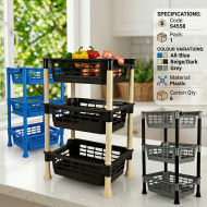 Modular Plastic Vegetable Rack 3 Tier