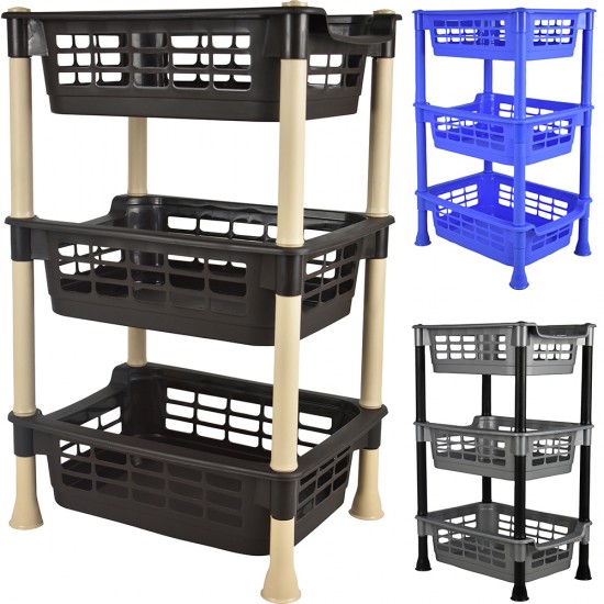 Modular Plastic Vegetable Rack 3 Tier at Trade Price