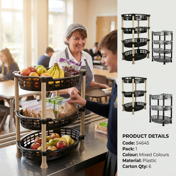 Oval 4 Tier Fruit and Vegetable Kitchen Rack STORAGE & ORGANISATION image