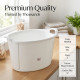 Oval Plastic Laundry Basket Hamper With Grip Handles image