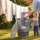 Plastic Round Laundry Basket Hamper 60L image