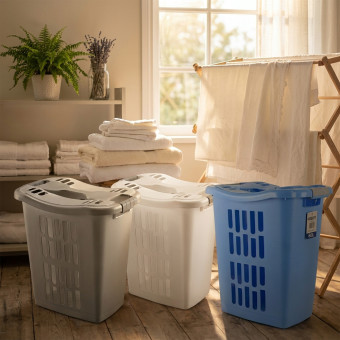 Plastic Square Laundry Basket 60L