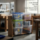 Plastic Stackable Storage Box With Lid 80L image