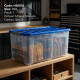 Plastic Storage Box With Clip Lid & Wheels 150L image