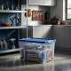 Plastic Storage Box With Clip Lid & Wheels 75L image