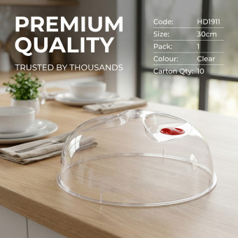 Clear Microwave Plate Cover Plastic 30cm