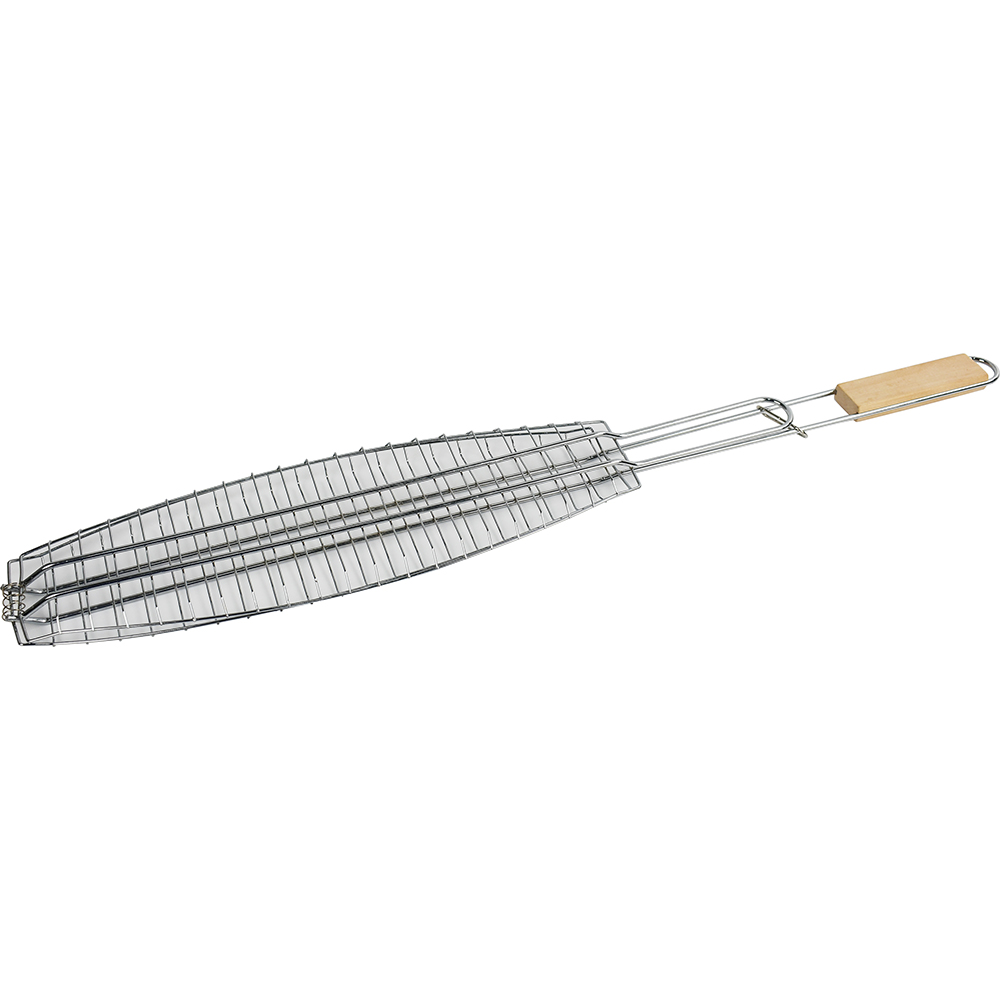Quality Wholesale Stainless Steel BBQ Fish Grill With Long Handle 70*13cm