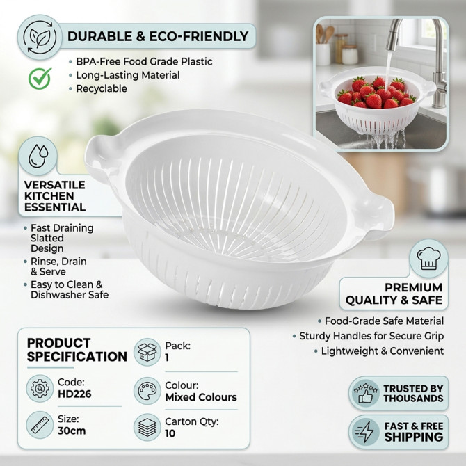 HDR Plastic Colander 30cm image