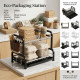 Plastic Dish Drainer Rack With Cutlery Holder Large image