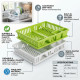 Plastic Dish Drainer Rack With DripTray & Cutlery Holder 47x39x10.5cm TOOLS & GADGETS image