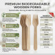 Biodegradable Wooden Forks 50 pack WOODEN DISPOSABLE image