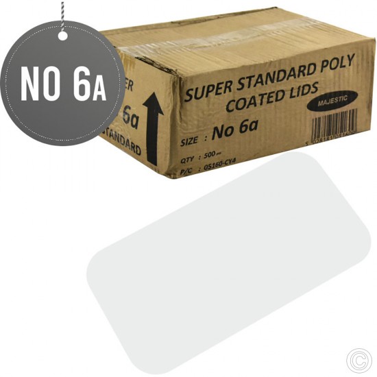 Heavy Polysterene Lids for No 9 Aluminium Foil Containers 200 set