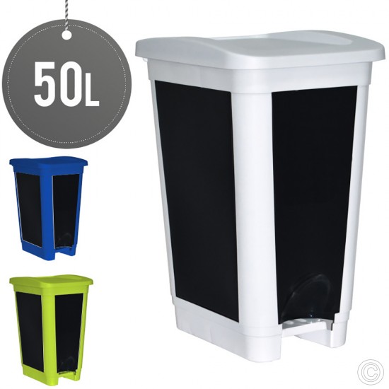 Pedal Bin Recycle & Trash Can 50L