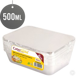 Microwave Plastic Food Containers 500CC 5pack