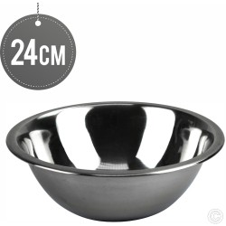Stainless Steel Deep Mixing Bowl 24cm