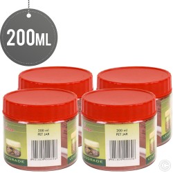 Plastic Food Storage Jars Containers 200ML 4pack