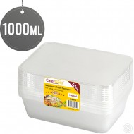 Microwave Plastic Food Containers 1000CC 10pack
