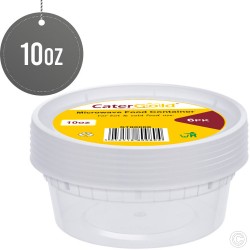 Microwave Plastic Food Containers Round 10oz 6pack