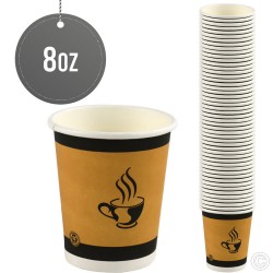 Single Walled Paper Cups 8oz 50pack