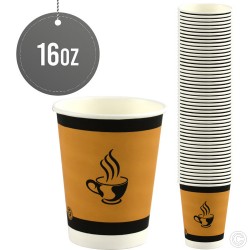 Single Walled Paper Cup 16 Oz 50pack