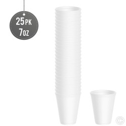 Disposable Foam Cups 7oz 25pack (no lids)