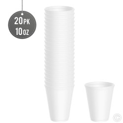 Disposable Foam Cups 10oz 20pack (no lids)