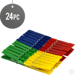 Strong Plastic Cloth Pegs 24pack