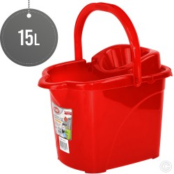 Plastic Mop Bucket With Wheels 15L