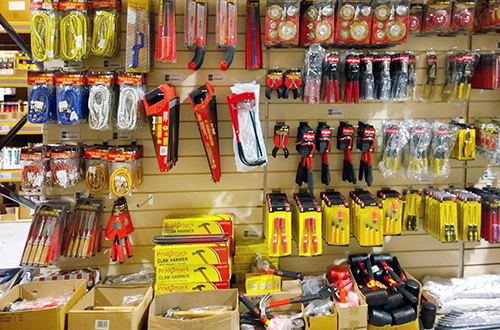 Trade warehouse shelving and stock