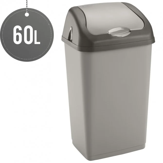 Plastic Swing Bin 60L for Home & Kitchen Rubbish BINS & BUCKETS image