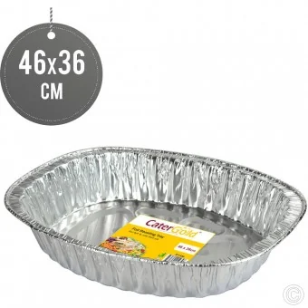 Large Aluminium Foil Roasting Tray Oval (46x36cm)