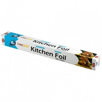 Premium Heavy Duty Aluminium Catering Kitchen Wrapping Baking Tin Foil (6M x 45cm)