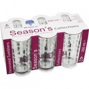 Soroya Juice Tumblers 6pack Black & White